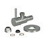 Hoekstopkraan Minimal Geborsteld Staal 3/8" x 3/8" of knel 10 mm - 22.3614