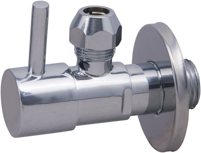 Hoekstopkraan Minimal Chroom 3/8" x 3/8" of knel 10 mm - 22.3611