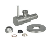 Hoekstopkraan Minimal Geborsteld Staal 1/2" x 3/8" of knel 10 mm - 22.3616