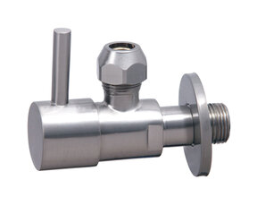 Hoekstopkraan Minimal Geborsteld Staal 1/2" x 3/8" of knel 10 mm - 22.3616