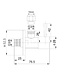 Hoekstopkraan Square mat zwart 3/8" x 3/8" met knel 10 mm - 22.2612