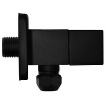 Hoekstopkraan Square mat zwart 3/8" x 3/8" met knel 10 mm - 22.2612