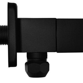Hoekstopkraan Square mat zwart 3/8" x 3/8" met knel 10 mm - 22.2612