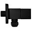 Wiesbaden Hoekstopkraan Square mat zwart 3/8" x 3/8" met knel 10 mm - 22.2612