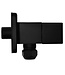 Hoekstopkraan Square mat zwart 3/8" x 3/8" met knel 10 mm - 22.2612