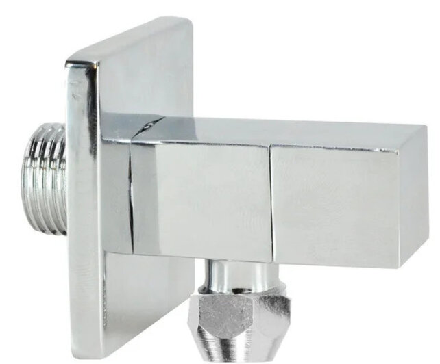 Hoekstopkraan Square Chroom 1/2" x 3/8" met knel 10 mm - 22.3612