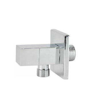 Wiesbaden Hoekstopkraan Square Chroom 1/2" x 3/8" met knel 10 mm - 22.3612