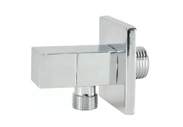Hoekstopkraan Square Chroom 1/2" x 3/8" met knel 10 mm - 22.3612