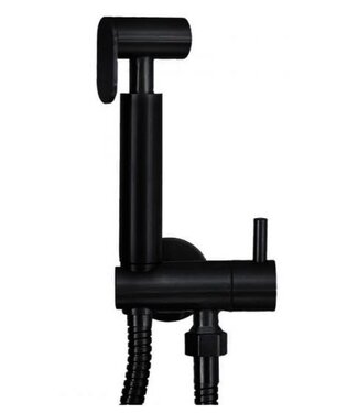 Wiesbaden Wiesbaden Bidetset Mat Zwart met handdouche en doucheslang 1/2" - 29.4311