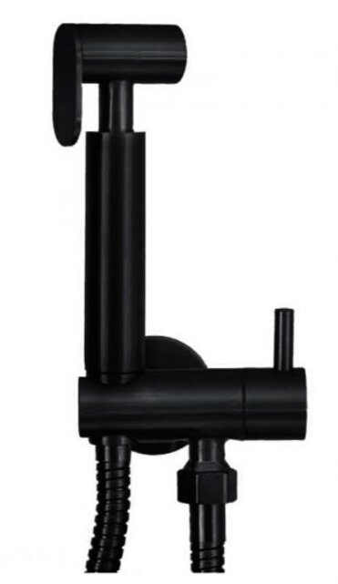 Wiesbaden Bidetset Mat Zwart met handdouche en doucheslang 1/2" - 29.4311