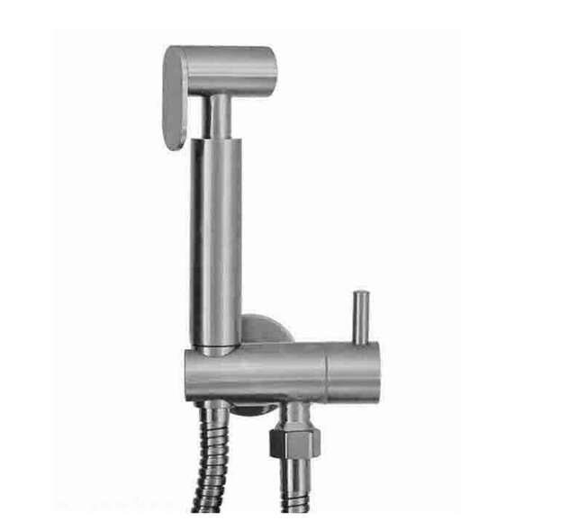 Wiesbaden Bidetset RVS met handdouche en doucheslang 1/2" - 29.4310