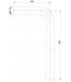 Wiesbaden Vloerbuis Mat Zwart - 75 x 22 x 3,2 cm - 33.3558