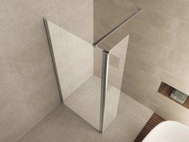 Wiesbaden Draaibare zijwand Comfort 30x200cm⎢10mm Veiligheidsglas nano helder glas/chroom - 20.3842 Wiesbaden Draaibare zijwand Comfort 30x200cm⎢10mm Veiligheidsglas nano helder glas/chroom - 20.3842