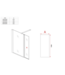 Aloni Draaibare zijwand Comfort 50x200cm⎢8mm Veiligheidsglas nano helder glas/chroom