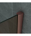 Aloni Douchewand 80cm Champagne Brons Glas koper profiel - 8mm anti-kalk