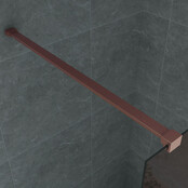 Aloni Douchewand 120cm Champagne Brons Glas koper profiel - 8mm anti-kalk