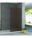 Aloni Douchewand 120cm Champagne Brons Glas koper profiel - 8mm anti-kalk