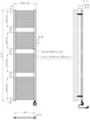 Wiesbaden Elara elektrische radiator Smart WiFi 180x45cm Gunmetal 1000 Watt - 41.3594 Wiesbaden Elara elektrische radiator Smart WiFi 180x45cm Gunmetal 1000 Watt - 41.3594