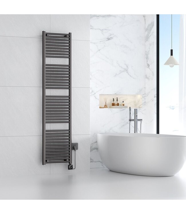 Elara elektrische radiator Smart WiFi 180x45cm Gunmetal 1000 Watt - 41.3594