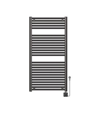 Wiesbaden Elara elektrische radiator Smart WiFi 118x60cm Gunmetal 700 Watt - 41.3568