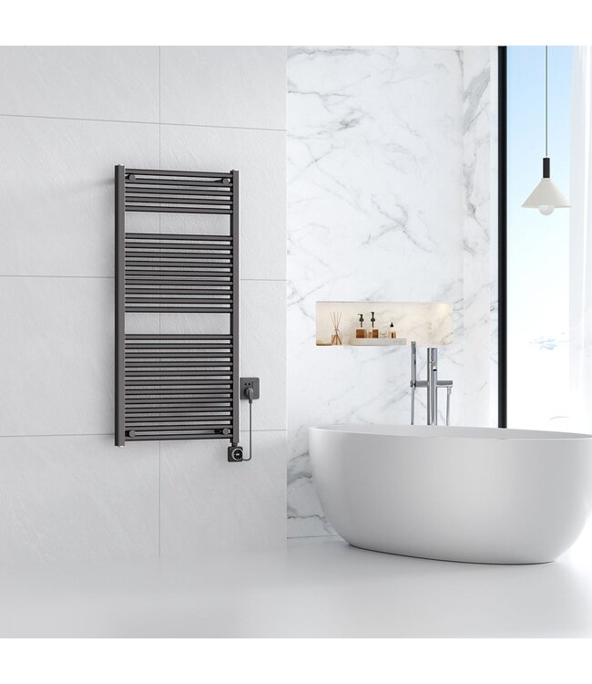 Wiesbaden Wiesbaden Elara elektrische radiator Smart WiFi 118x60cm Gunmetal 700 Watt - 41.3568