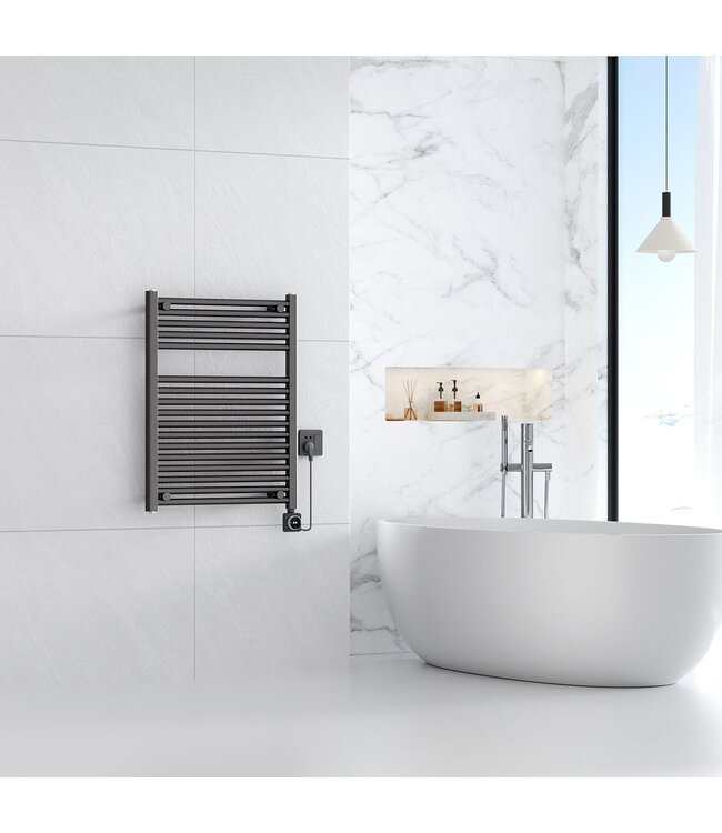 Wiesbaden Wiesbaden Elara elektrische radiator Smart WiFi 76x60cm Gunmetal 400 Watt - 41.3538