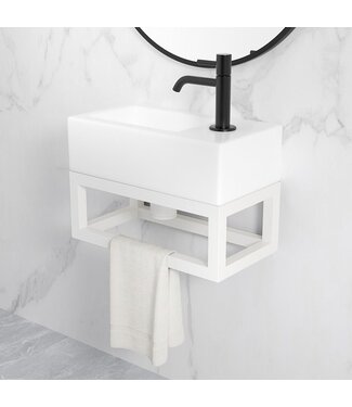 Wiesbaden Wiesbaden Fonteinframe Nick Mat Wit - 395 x 150 x 215 mm - 39.3536