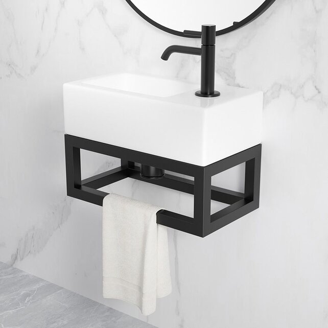 Wiesbaden Fonteinframe Nick Mat Zwart - 395 x 150 x 215 mm - 39.3535