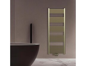 Handdoekradiator 160x60cm Geborsteld Goud - 557 Watt Midden aansluiting