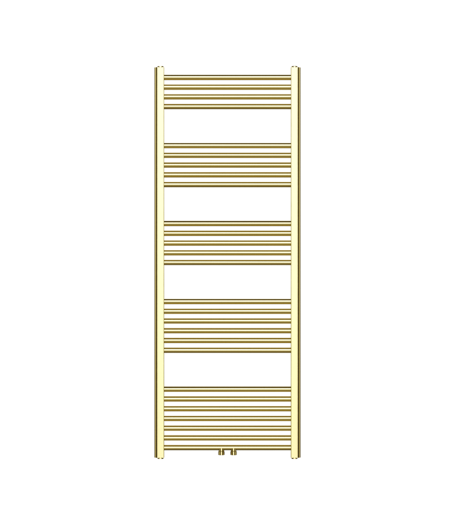Handdoekradiator 160x60cm Geborsteld Goud - 557 Watt Midden aansluiting