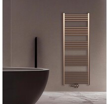 Handdoekradiator 160x60cm Geborsteld Koper - 557 Watt Midden aansluiting
