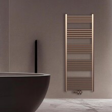 Handdoekradiator 160x60cm Geborsteld Koper - 557 Watt Midden aansluiting