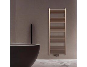 Handdoekradiator 160x60cm Geborsteld Koper - 557 Watt Midden aansluiting