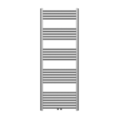 Handdoekradiator 160x60cm Gunmetal - 557 Watt Midden aansluiting