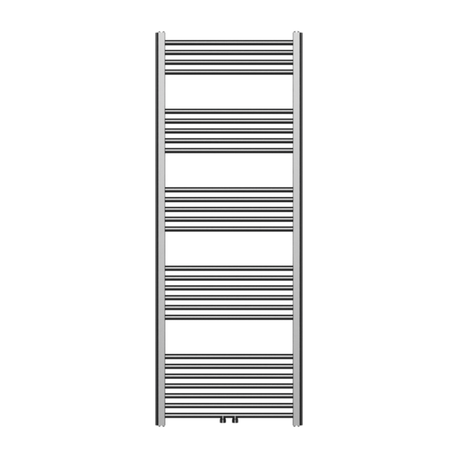 Handdoekradiator 160x60cm Gunmetal - 557 Watt Midden aansluiting