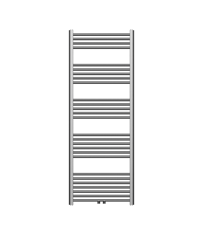 BELRAD Handdoekradiator 160x60cm Gunmetal - 557 Watt Midden aansluiting