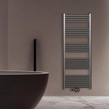 Handdoekradiator 160x60cm Gunmetal - 557 Watt Midden aansluiting