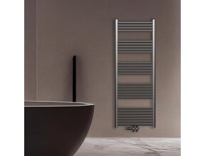 Handdoekradiator 160x60cm Gunmetal - 557 Watt Midden aansluiting