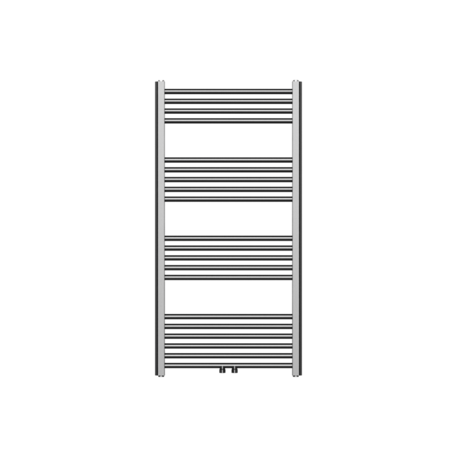 Handdoekradiator 120x60cm Gunmetal - 414 Watt Midden aansluiting Handdoekradiator 120x60cm Gunmetal - 414 Watt Midden aansluiting