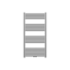 BELRAD Handdoekradiator 120x60cm Gunmetal - 414 Watt Midden aansluiting
