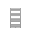 Handdoekradiator 120x60cm Gunmetal - 414 Watt Midden aansluiting