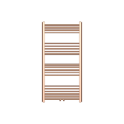 Handdoekradiator 120x60cm Geborsteld Koper - 414 Watt Midden aansluiting