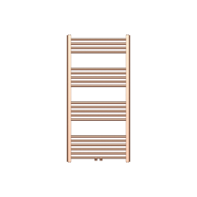 Handdoekradiator 120x60cm Geborsteld Koper - 414 Watt Midden aansluiting