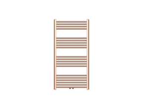 Handdoekradiator 120x60cm Geborsteld Koper - 414 Watt Midden aansluiting