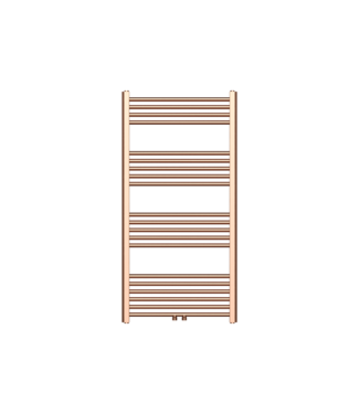 BELRAD Handdoekradiator 120x60cm Geborsteld Koper - 414 Watt Midden aansluiting