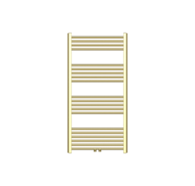 Handdoekradiator 120x60cm Geborsteld Goud - 414 Watt Midden aansluiting