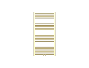 Handdoekradiator 120x60cm Geborsteld Goud - 414 Watt Midden aansluiting