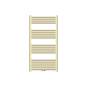 Handdoekradiator 120x60cm Geborsteld Goud - 414 Watt Midden aansluiting