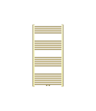 BELRAD Handdoekradiator 120x60cm Geborsteld Goud - 414 Watt Midden aansluiting