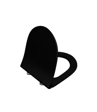 VITRA Wc bril VitrA Sento Mat Zwart - Softclose Slim toiletzitting